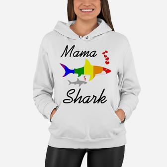 Mama Shark Lgbt Mom Protect Your Son Or Daughter Women Hoodie - Seseable