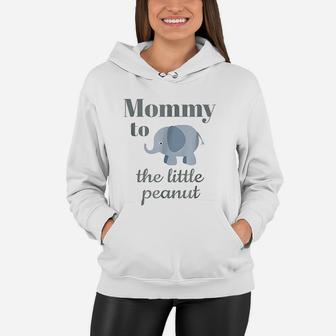 Matching Baby Shower Couples Elephant Mommy Peanut Women Hoodie - Seseable