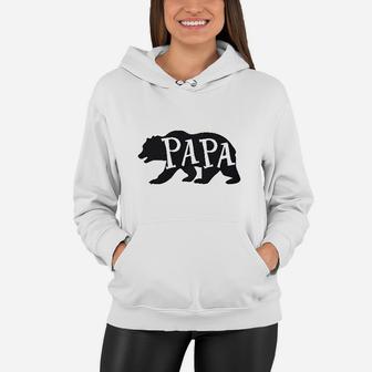 Matching Father And Son Papa Bear Daddy Bear Little Baby Family Women Hoodie - Seseable