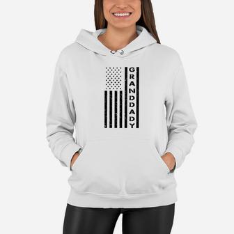 Mens Family Fathers Day American Blue Granddady Flag Women Hoodie - Seseable