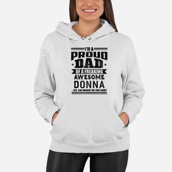 Mens Family Fathers Day Dad Daughter Donna Name Men Women Hoodie - Seseable