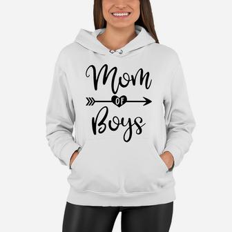 Mom Of Boys, Boy Mom, Mother Of Boys Women Hoodie - Seseable