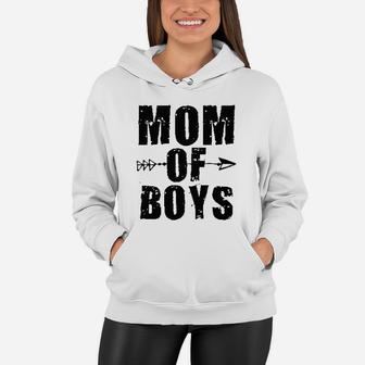 Mom Of Boys Motherhood Mother Day Graphic Women Hoodie - Seseable