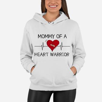 Mommy Of A Heart Warrior Women Hoodie - Seseable