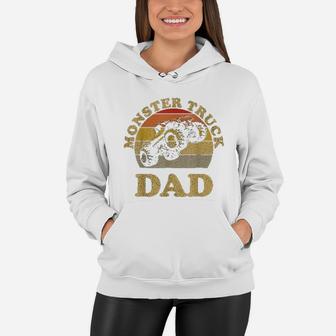 Monster Truck Dad Retro Vintage Monster Truck Women Hoodie - Seseable