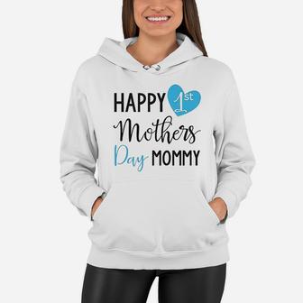 Mothers Day Baby Onesies Happy 1st Mothers Day Mommy Cute Baby Women Hoodie - Seseable