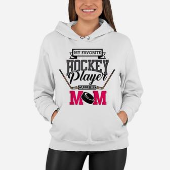 My Favorite Hockey Player Calls Me Mom Vintage Mothers Day Women Hoodie | Seseable UK