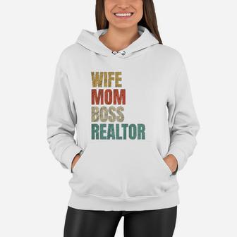 Realtor Mom Cute Lady Wife Mom Boss Realtor Women Hoodie - Seseable