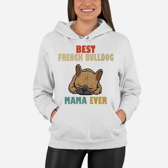 Retro Best French Bulldog Mama Funny Women Hoodie - Seseable