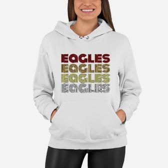 Retro Style Eagles Vintage Colors Women Hoodie - Seseable