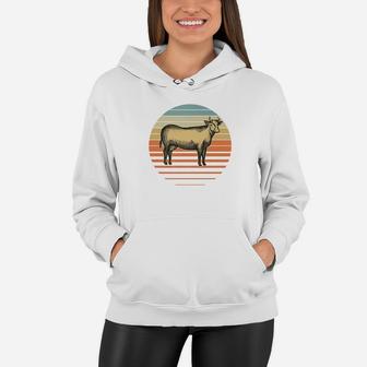 Retro Vintage Cow Farmer Heifer For Cattle Rancher Women Hoodie - Seseable