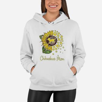 Sunflower Chihuahua Mom Dog Lover Gift Women Hoodie - Seseable