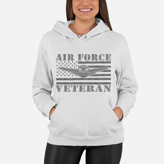 Veteran Us Air Force American Flag Veterans Women Hoodie - Seseable
