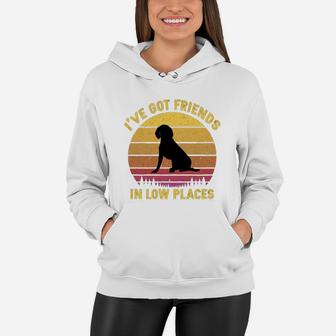 Vintage Beagle I Have Got Friends In Low Places Dog Lovers Women Hoodie - Seseable