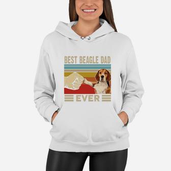 Vintage Best Beagle Dad Ever Women Hoodie - Seseable