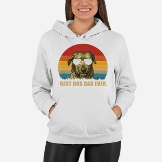 Vintage Best Dog Dad Ever T Shirt Irish Wolfhound Shirts Women Hoodie - Seseable