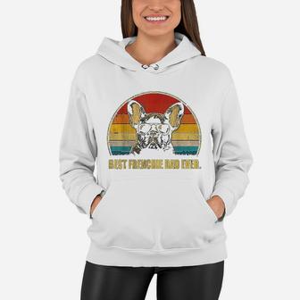Vintage Best Frenchie Dad Ever Dog Lover For Fathers Day Women Hoodie - Seseable