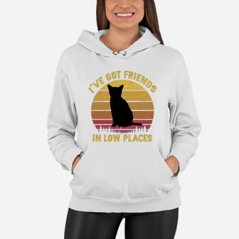 Vintage Burmese I Have Got Friends In Low Places Cat Lovers Women Hoodie - Seseable