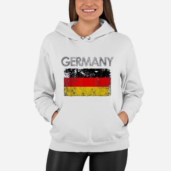 Vintage Germany German Flag Pride Gift Women Hoodie - Seseable