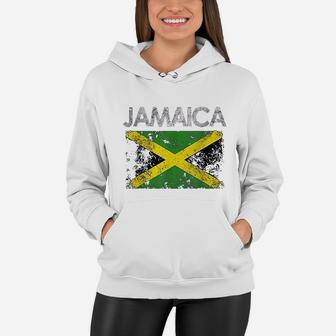 Vintage Jamaica Jamaican Flag Pride Gift Women Hoodie - Seseable