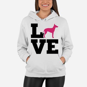 Womens I Love Manchester Terriers Dog Mom Fitted Women Hoodie - Seseable