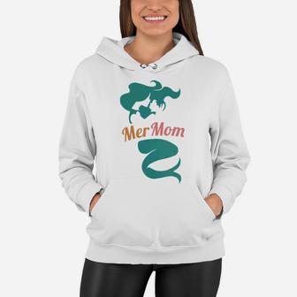 Womens Mermom Mother Of Mermaid Funny Cute Mothers Day Gift Women Hoodie - Seseable
