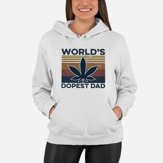 World's Dopest Dad Vintage Women Hoodie - Seseable