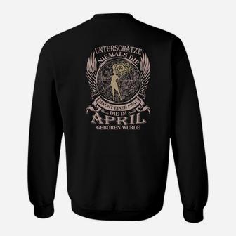 Adler April Geburtstag Sweatshirt, Schwarzes Motiv für April-Geborene - Seseable
