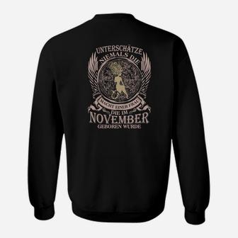 Adler Geburtstags-Sweatshirt November, Unterschätze Nie Novembergeborene - Seseable