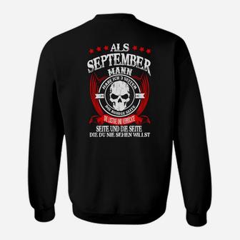 Als September Mann Sweatshirt, Legende und Held Schwarzes Tee für Herren - Seseable