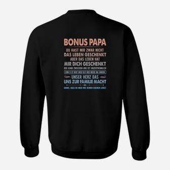 Bonus Papa Sweatshirt, Liebevolle Botschaft für Stiefvater - Seseable