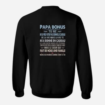 Bonus Papa Sweatshirt mit Inspirierendem Zitat, Perfekt für Stiefväter - Seseable