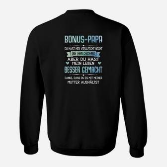 Bonus-Papa Sweatshirt Personalisiert mit Dankesbotschaft - Seseable