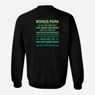 Bonus Papa Sweatshirt: Personalisiertes Tee für Stiefväter mit Spruch - Seseable
