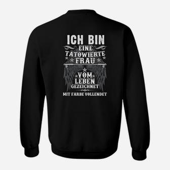 Damen Sweatshirt Tätowierte Frau für Tattoo-Liebhaber, Kreatives Design - Seseable