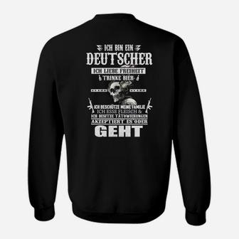 Deutscher Stolz Sweatshirt: Freiheit und Bier Motiv, Patriotisch - Seseable