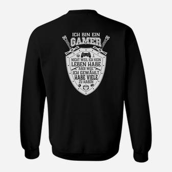 Gamer Sweatshirt Viele Leben Gewählt, Lustiges Zocker Sweatshirt - Seseable