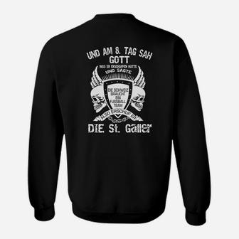 Gothic-Style Schädel-Print Sweatshirt, Die St. Galle Motiv - Seseable