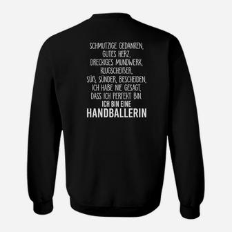 Handballerin Ich Perfekt Bin Sweatshirt - Seseable