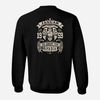 Januar 1959 Legenden Löwen Geburtstag Sweatshirt für Senioren - Seseable