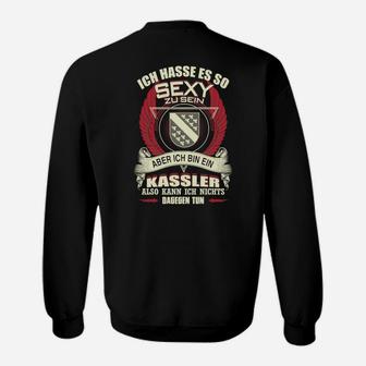 Lustiges Kassler Sweatshirt Ich bin so sexy Herren Schwarz - Seseable