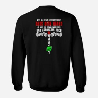 Lustiges Motocross Sweatshirt Heb den Daumen, Geschenk für Motorradfans - Seseable
