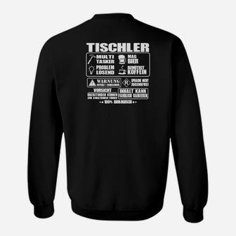 Lustiges Tischler Handwerk Sweatshirt mit Sprüchen, Schwarz - Seseable