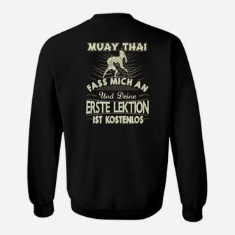 Muay Thai Sweatshirt Schwarz, Lustiges Kampfsport Design - Seseable