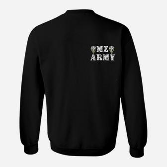 MZ Army Schwarzes Sweatshirt, Fan Mode für Musikliebhaber - Seseable