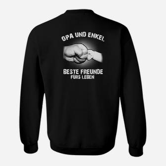 Opa und Enkel Beste Freunde Sweatshirt, Schwarzes Tee fürs Leben - Seseable