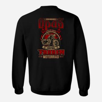 Opas Fahren Schwarzes Biker-Sweatshirt, Motorrad-Motiv für Männer - Seseable