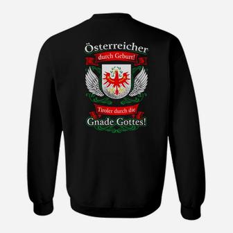 Österreichisches Wappen Schwarzes Sweatshirt mit Spruch für Patriotismus - Seseable