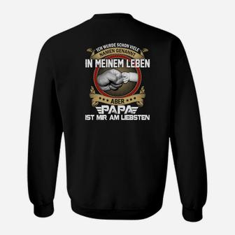 Papa Lieblingstochter Faust-Gruß Sweatshirt, Perfekt für Vatertag - Seseable