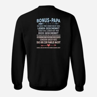 Personalisiertes Bonus-Papa Sweatshirt mit Botschaft, Herzdesign - Seseable